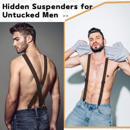 Image of Janmercy Men X-Back Hidden Suspender Airport Friendly