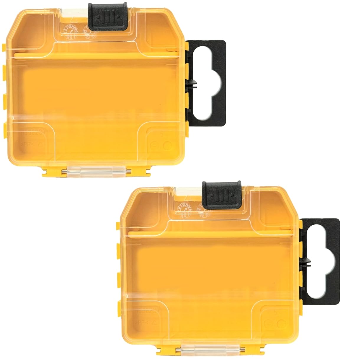 Tolxh 2PCS #DT70800 Yellow Small Bit Storage Case, 70x63x17mm