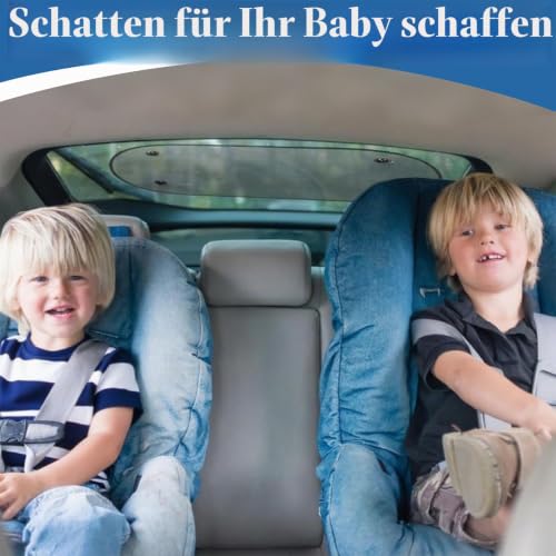 RHQFDM Sonnenschutz Heckscheibe Auto, UV-Schutz, 100x50 cm (Schwarz)