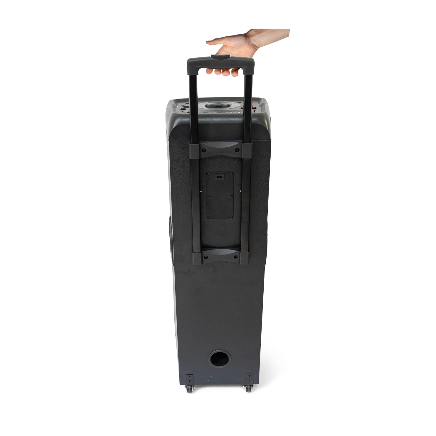 Ibiza STUPDJ1400 Aktiver Lautsprecher 1400W – Bluetooth, USB, TWS, LED-Lichteffekte, DJ & Karaoke Box mit Mikrofon, Aufnahmefunktion & Rollen