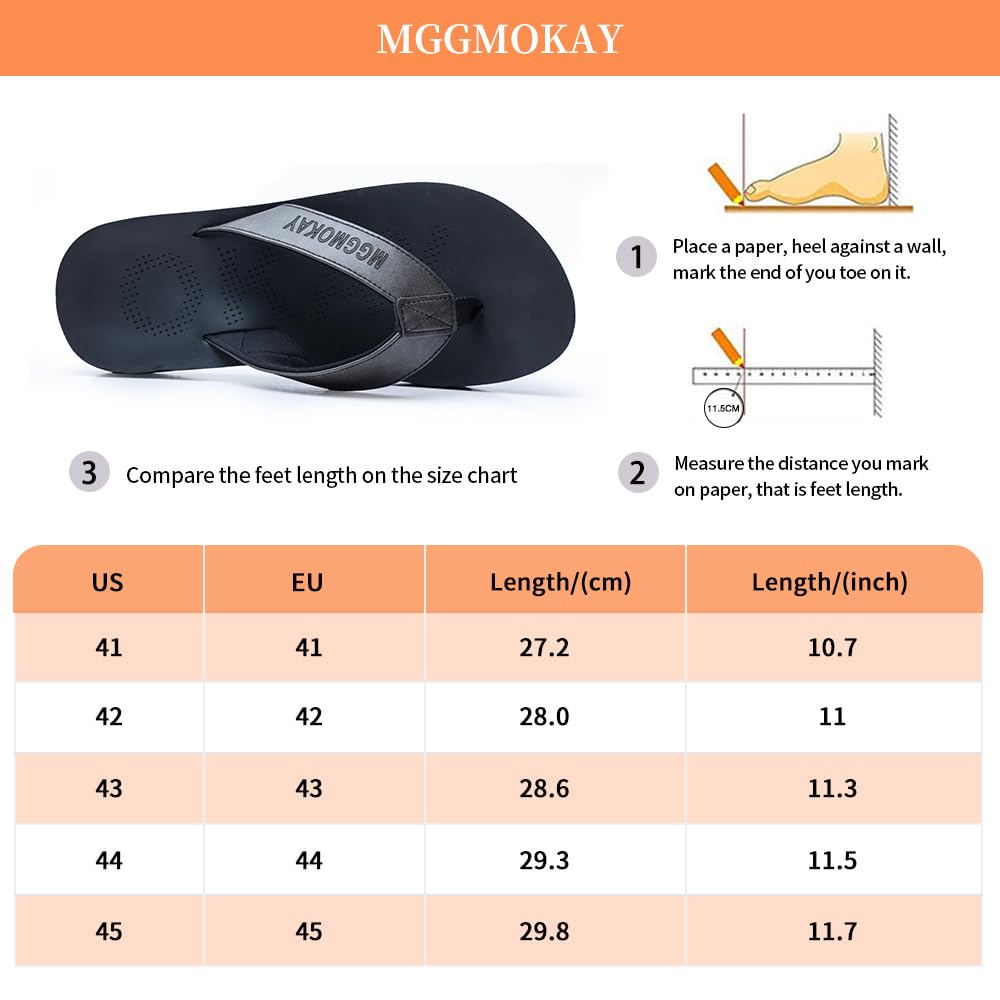 MGGMOKAY Infradito Uomo Supporto Arco Beach Sandali Estive Comode Pantofole
