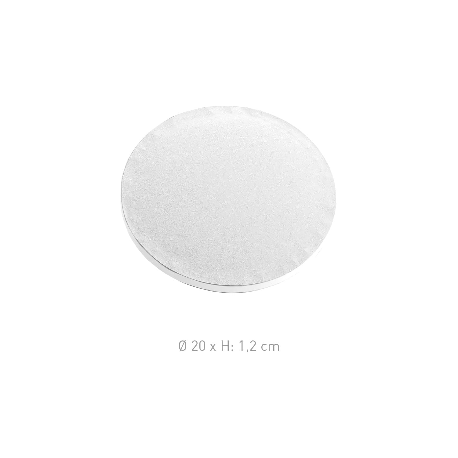 Dekora - Okrągła Podstawa pod Tort z Białego Twardego Kartonu Ø 20 cm Wysokość 1,2 cm - Idealna do Prezentacji Tortów i Ciast Podczas Uroczystości, Urodzin, Rocznic Itp.