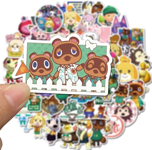 50pcs Animal Cartoon Stickers for Kids,Lovely Animal Vinyl Waterproof Stickers for Laptops,Water Bottle,Guitars,Snowboards, Kawaii New Horizons for Girls.dwzs