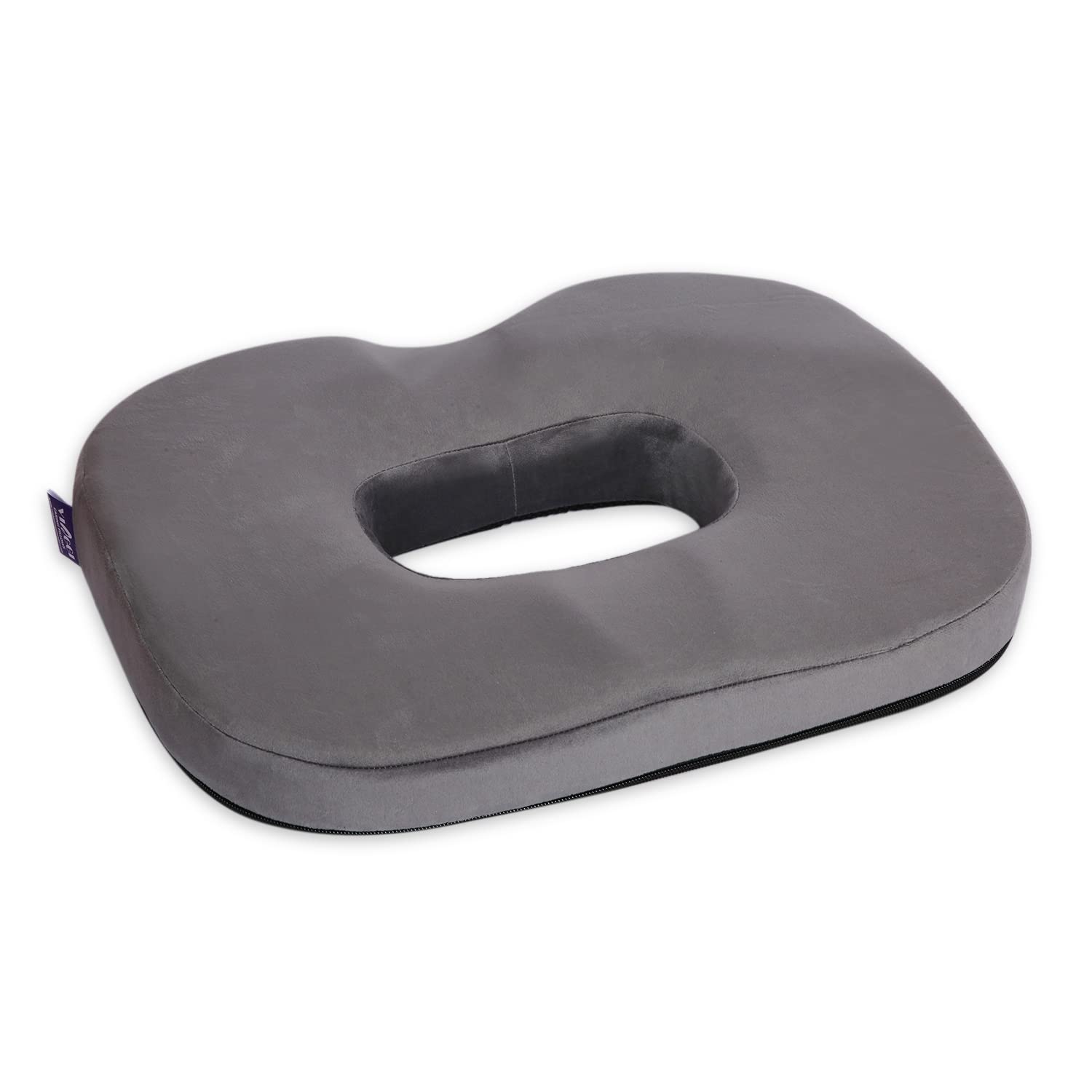 Viaggi Donut Seat Hemorrhoids Tailbone Memory Foam Cushion –Pain Relief for Coccyx, Prostate, Sciatica, Pelvic Floor, Pressure Sores, Pregnancy, Perineal Surgery, Postpartum Recovery-Black 4