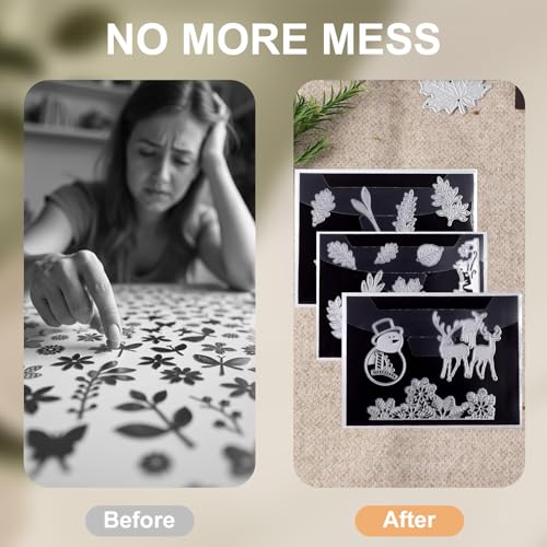 Image of 20pcs Magnetic Sheets for Dies Storage, with Rubber Magnet Sheet, Die Cut Storage Essential Set for Die Cutting and DIY Scrapbooking