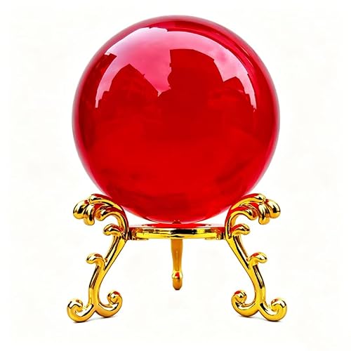 NIBHZ Crystal Ball with Stand Ideal for Office Decor This Cool Things as a Photography Prop and Feng Shui Divination Sphere As Office Decor and Desk Decor Crafted,G,80mm