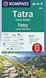  KOMPASS Wanderkarte Tatra Hohe, Belaer, Tatry, Vysoké, Belianske: 3in1 Wanderkarte 1:25000 mit Aktiv Guide inklusive Karte zur offline Verwendung in ... Skitouren. (KOMPASS-Wanderkarten, Band 2130)