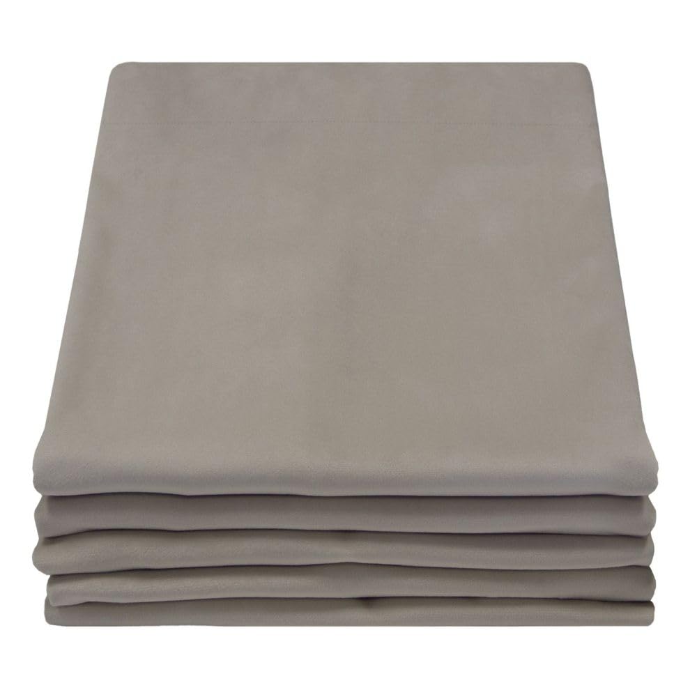 Moondream DecibelControl™ Rideau Anti-Bruit 3en1 | Isolation Phonique | Thermique Hiver+Été | Occultant | Technologie Brevetée | UE | Velours | Galon fronceur | Gris MC740 | 130L x 260H cm