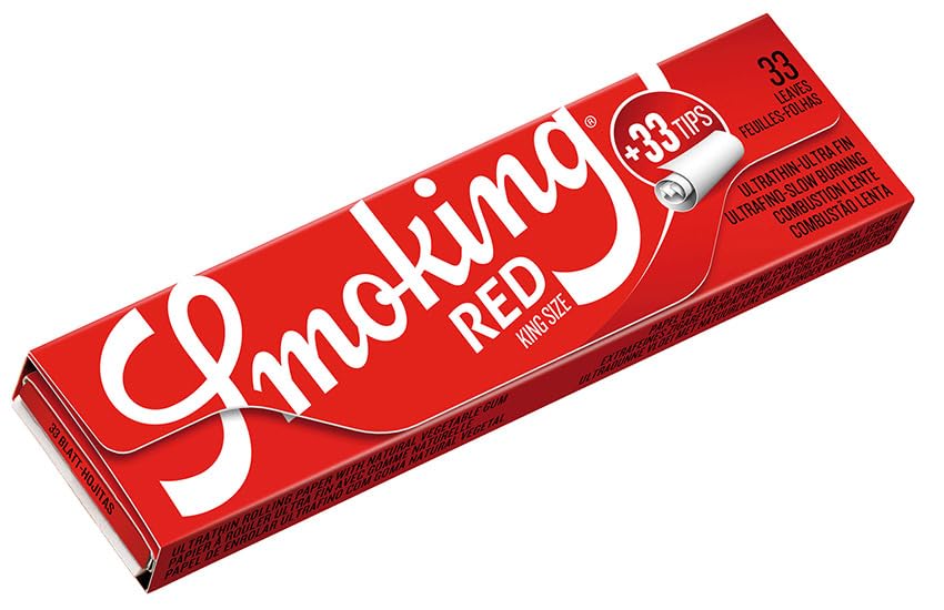 Smoking Red Papers + Tips King Size Filtertips integriert NEU! 6 Heftchen/Booklets