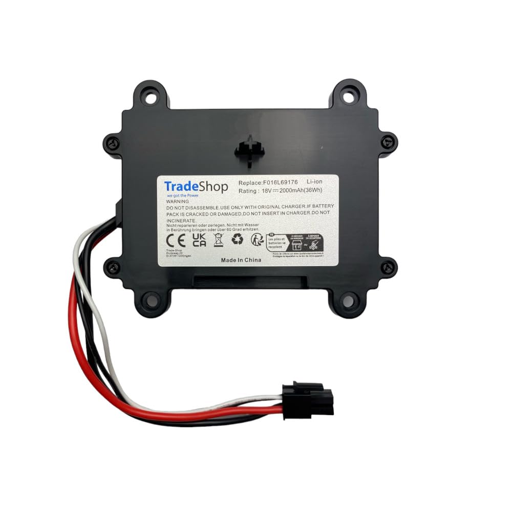 Trade-Shop Batterie Li-ION 18 V / 2000 mAh Compatible avec Bosch Indego 350, 400, M 700, M+ 700, S+ 350, S+ 400, S 500, S+ 500, XS 300 Robot Tondeuse
