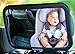HerzensKind Autospiegel für Babys -25% größer- Rücksitzspiegel 30cmx19cm mit mattem Soft-Touch Finish, keine Einzelteile, Baby Autospiegel matt schwarz, Spiegel für Auto mit Baby im Kindersitz