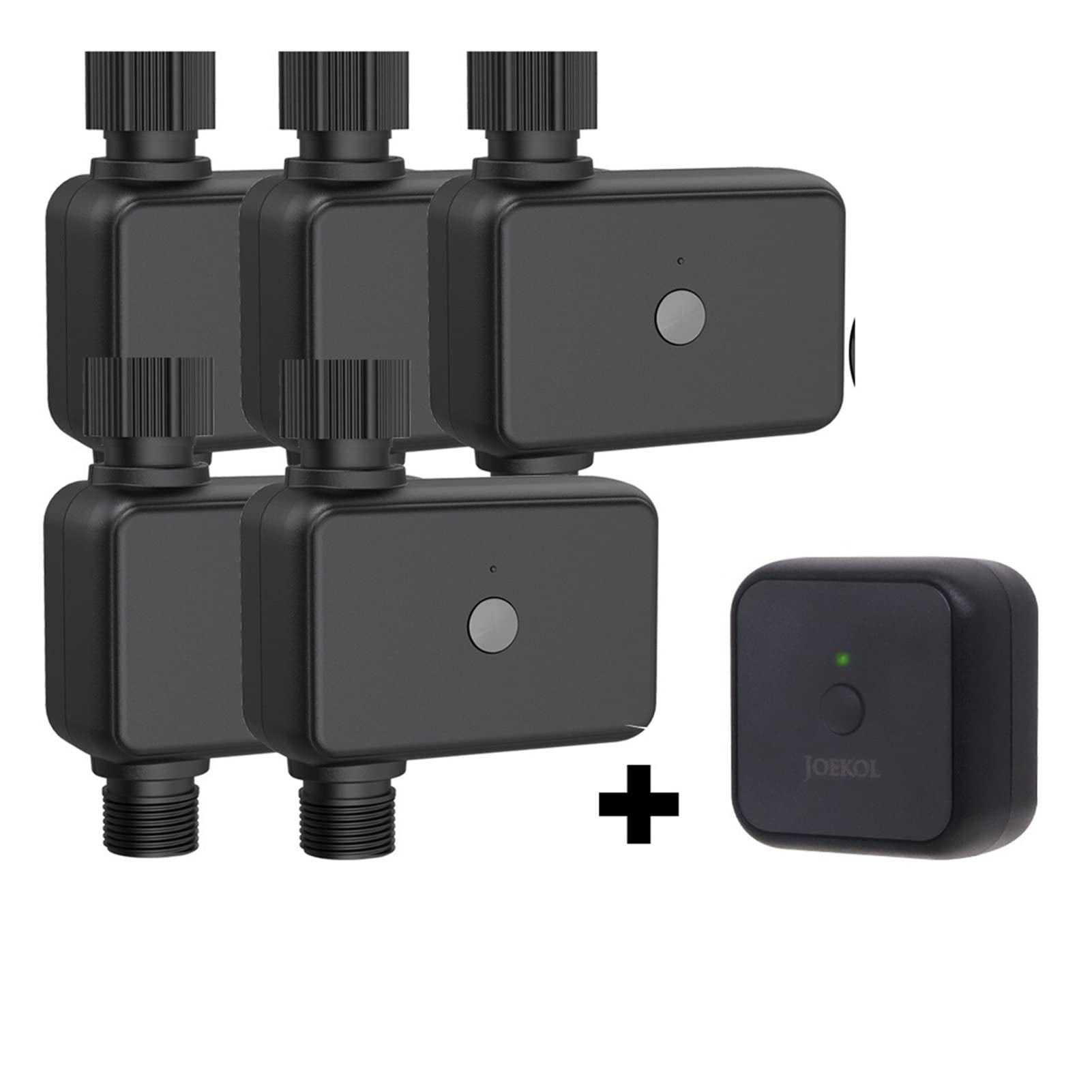 WiFi Sprinkler Timer, Watering Timer IP55 Automatic Drip Irrigation Garden Water Controller Valve Automatic Watering and Rain Delay (Color : 5-Timer EU-HUB)