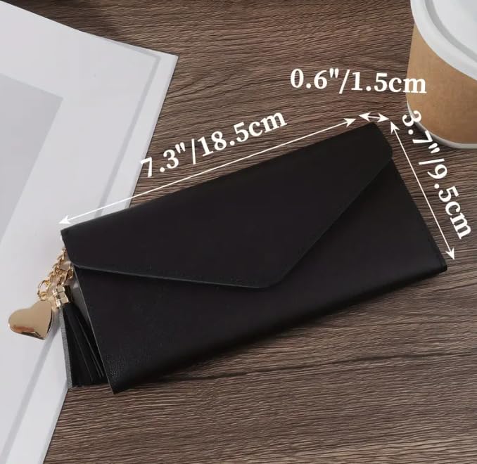 Mothers Day Gifts,Wallet Women, Women’s Stylish Tri-Fold Wallet with Heart Charm – Multi-Card, Coin Pocket, Synthetic Leather & Nylon Lining (Light Pink)4