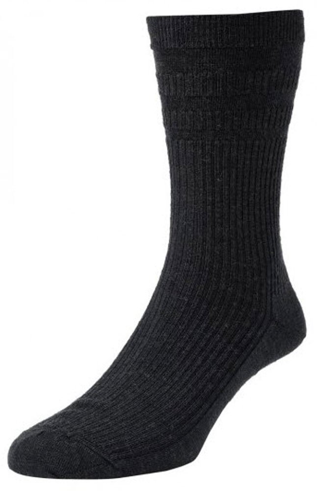 HJ Hall Softop Wool Socks HJ90 - 1 Pair - Black