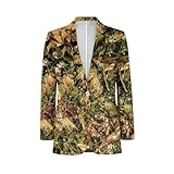 Brosoneto Camo Tree Forest Men's One Button Dress Party Suit Jacket Notched Lapel Slim Fit Blazer Casual Coat with 2 Pockets