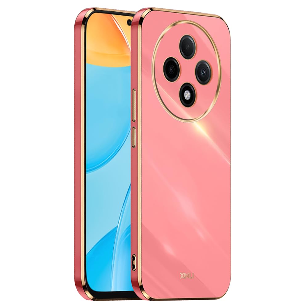 Custodia Per Oppo Reno 12F 4G / 12 FS 5G / 12F 5G, Cover In Vetro Temperato Sfumato E Bordo TPU, Antigraffio E Ricarica Wireless (Rosso/Nero) - 2