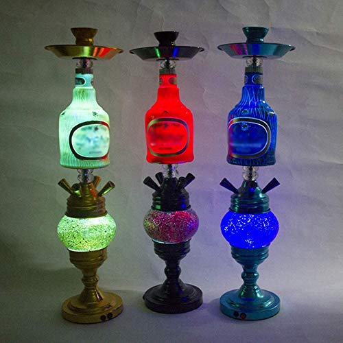 Angelay-Tian Shisha Set LED Shisha Micro Moderne Aluminiumlegierung Shisha 4 Schlauch für Zuhause, Bar, Club, KTV (Color… – Bild 3