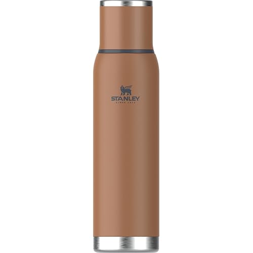Stanley Adventure-To-Go Vacuum Bottle 1.4 qt | Wide Mouth with Leakproof Cup Lid | Keep Drinks Hot or Cold | Packable for Travel | Insulated Stainless Steel Thermal Bottle | BPA-Free | Toast