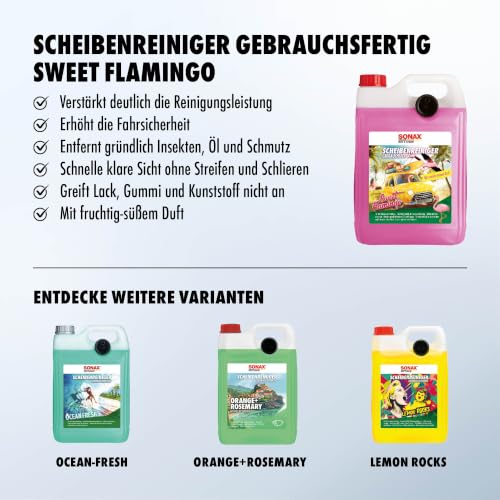 SONAX ScheibenReiniger gebrauchsfertig Sweet Flamingo (5 Liter) – Ansicht 3