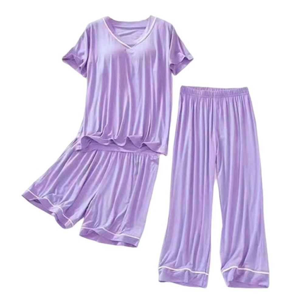 Amazon.co.jp: ルームウェア 夏 カップ付き 3点セットレディース