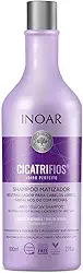 Inoar, Cicatrifios Loiro Perfeito Shampoo Matizador com Hidratação e Brilho Intenso, Rejucomplex3, Centaurea Cyanus e Azuleno - 800ml