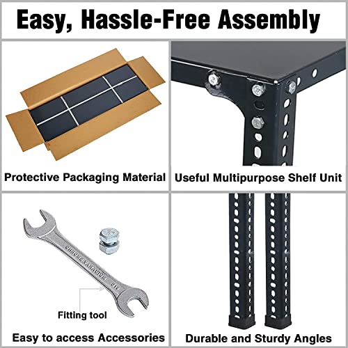 Image of SMR Prime CRC Sheet 24 Gauge Multipurpose Slotted Angle Rack with 3 Shelf for Home, Office & Industry - (36x24x18 in, 9.6 Kg | 16 Gauge Angle-Grey)