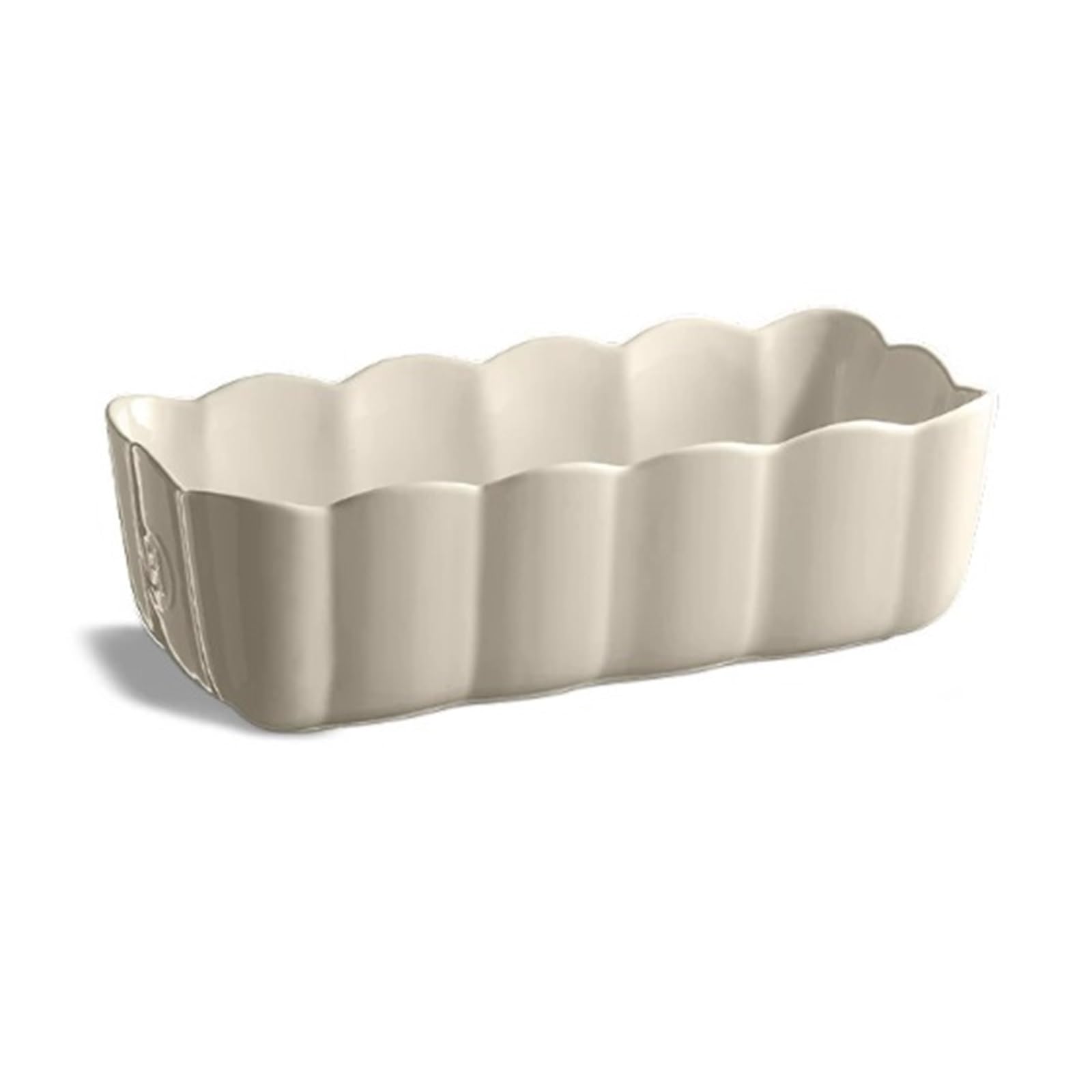 Cacerola Fuente for hornear rectangular de cerámica con pétalo ondulado Cocina(Blanco)