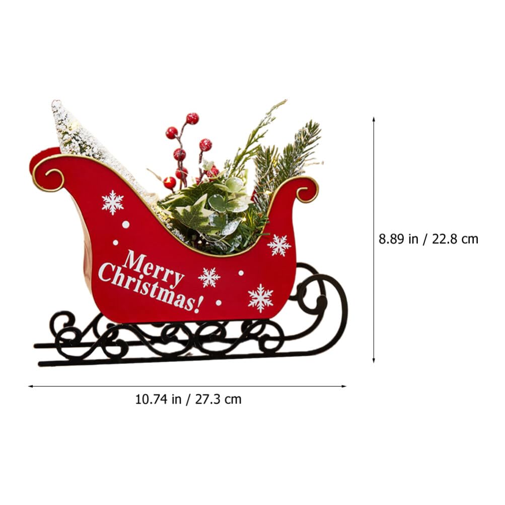 ifundom Trineo Navideño De Hierro Forjado para Decoración De Escritorio Adorno Navideño Encantador para Mesa para Decoración Navideña De Hogar