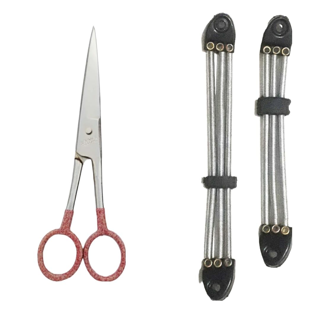 SCISSOR hair cutting metal scissor 7 inche hand massager spring (set of 3)-image-12