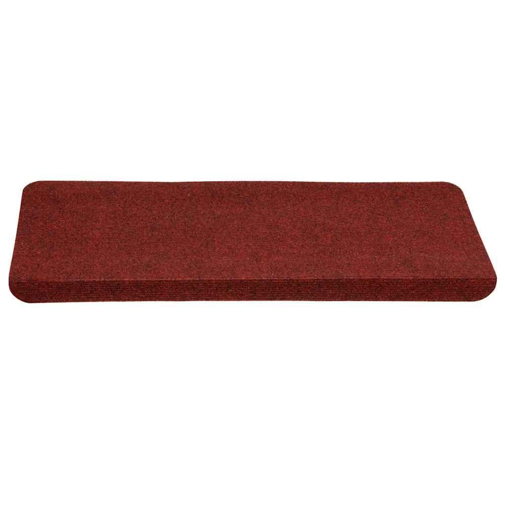 Générique Samoprzylepne maty na schody 30 szt. Czerwone 65x24,5x3,5 cm, Antypoślizgowy dźwiękochłonny filc igłowany, Można prać w pralce, chroni stopnie przed poślizgiem i zużyciem