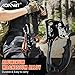 UIAA & CE Certified Rope Ascender Aluminum Alloy Rock Climbing Gear Strong Rigging Rappelling Equipment for Rock Tree Climbing Arborist Rescue Mountaineering Caving (Right Hand Black 1)