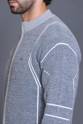 Image of GODFREY Full Sleeve Zipper Sweater for Man Winter Wear -Mens Woolen Sweaters Turtle Neck