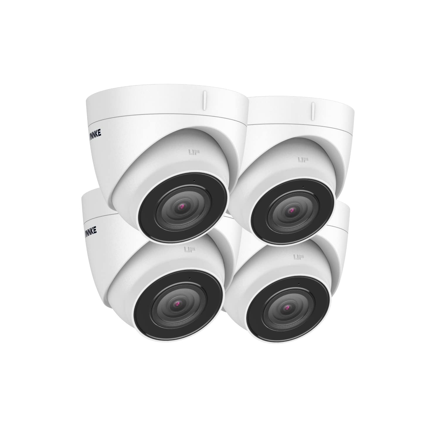 ANNKE C800 4Pcs 4K Ultra HD PoE Security Cameras with 320ft Cat5e Cable, 8MP Turret IP Camera with A
