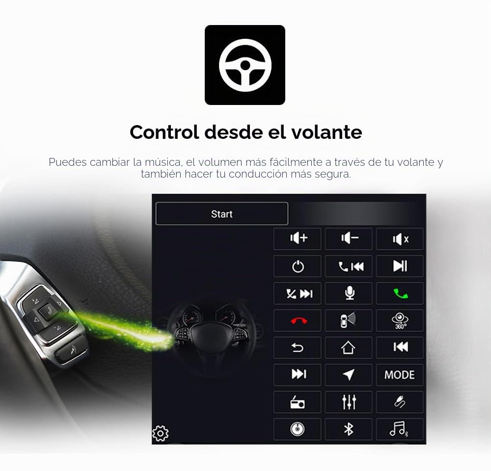 Ossuret Autoradio para Ford Mondeo MK4/Galaxy (2007-2010) (Solo Aire Acondicionado automático), 9.7 Zoll Android 13 Pantalla Táctil 2+32GB Navegación GPS con Carplay Android Auto WiFi Bluetooth USB