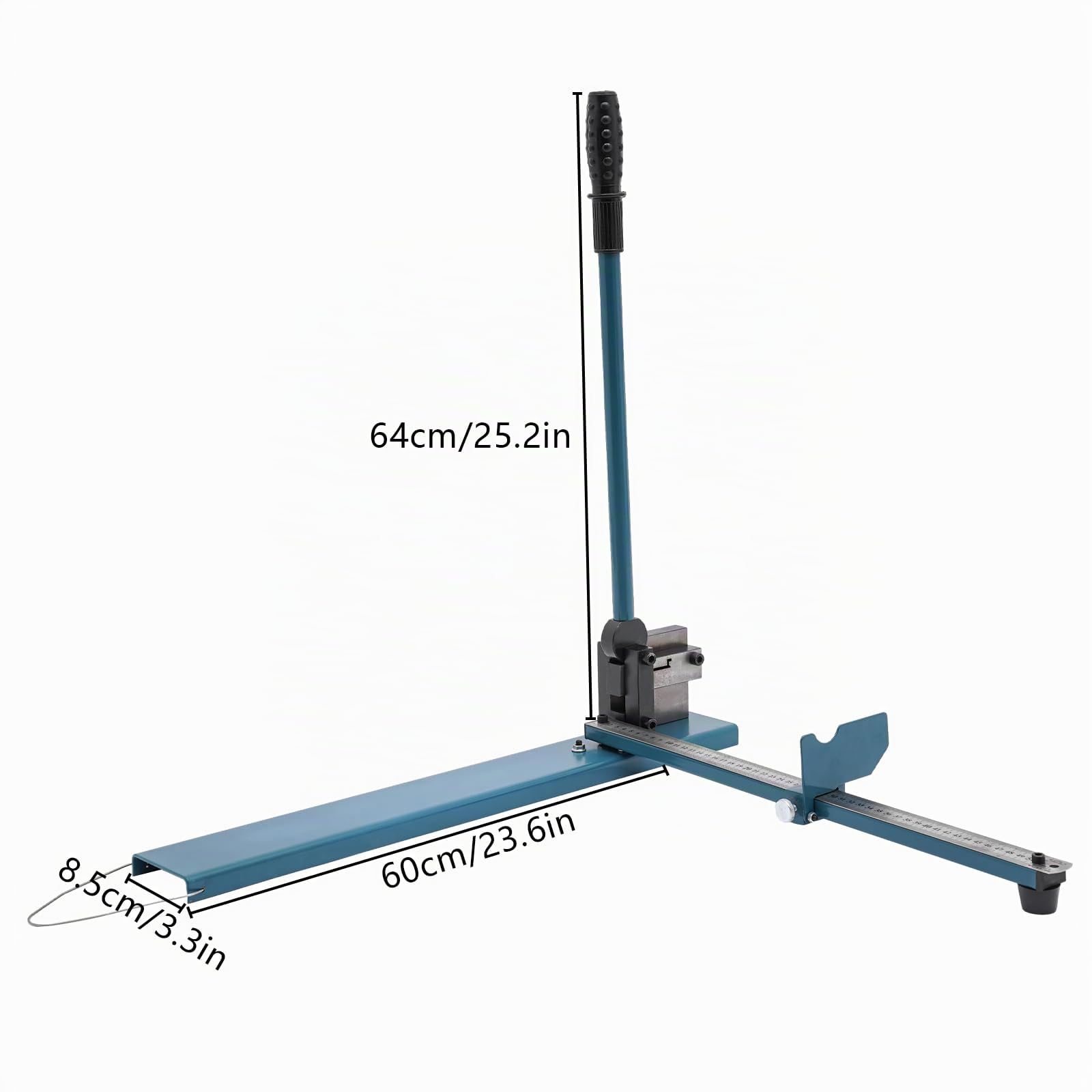 Cortador de riel DIN,Din rail cutter máquina de corte de riel de aluminio,Cortador manual de carril,Carril de doble agujero con regla para cortar acero y aluminio Rai (azul)