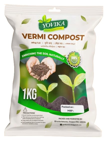 YOVIKA Vermicompost Fertilizer manure for Plants 1 Kg | Soil enricher | Natural Plant Booster for Vegetables, Fruits and flowers | compost for Plants and Home garden (B0DFLNQMK7) Amazon Price History, Amazon Price Tracker