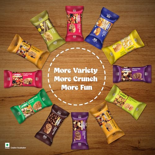 Image of Unibic Cookies,Assorted Cookies,67.5 G /75G (Pack Of 36)|Biscuits Combo Pack|Choco Chip |Butter |Fruit & Nut ||Honey Oatmeal I Cashew I Jeera I 810G / 900G Weight May Vary