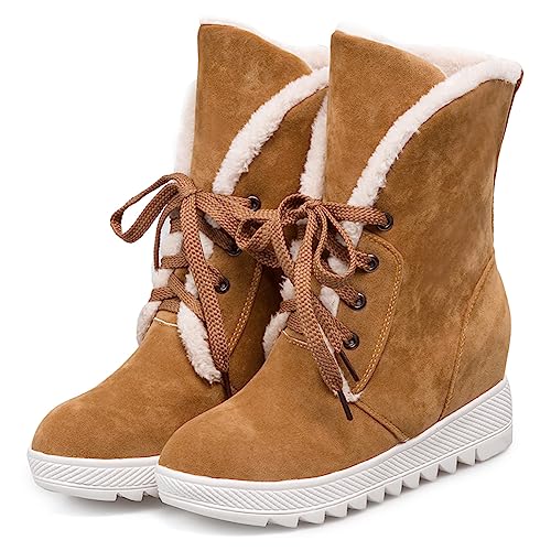 Bottes de neige chaudes et étanches à lacets avec talon bas - 3
