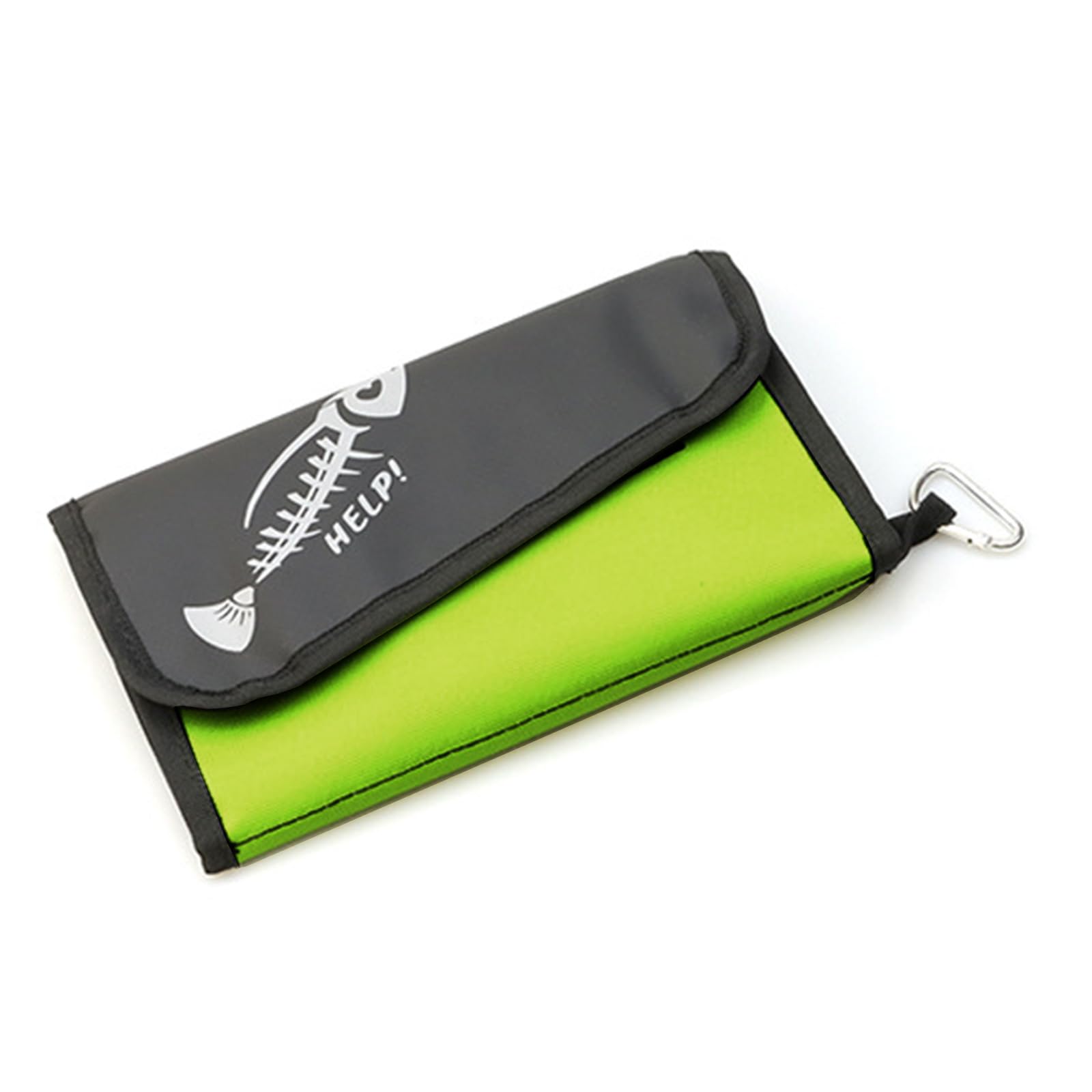 JUNNOTIFishing Tackle Bag Fishing Lure Storage Wallet Carabiner Baits Bag Tackles Bag with Carabiner Soft Baits Case