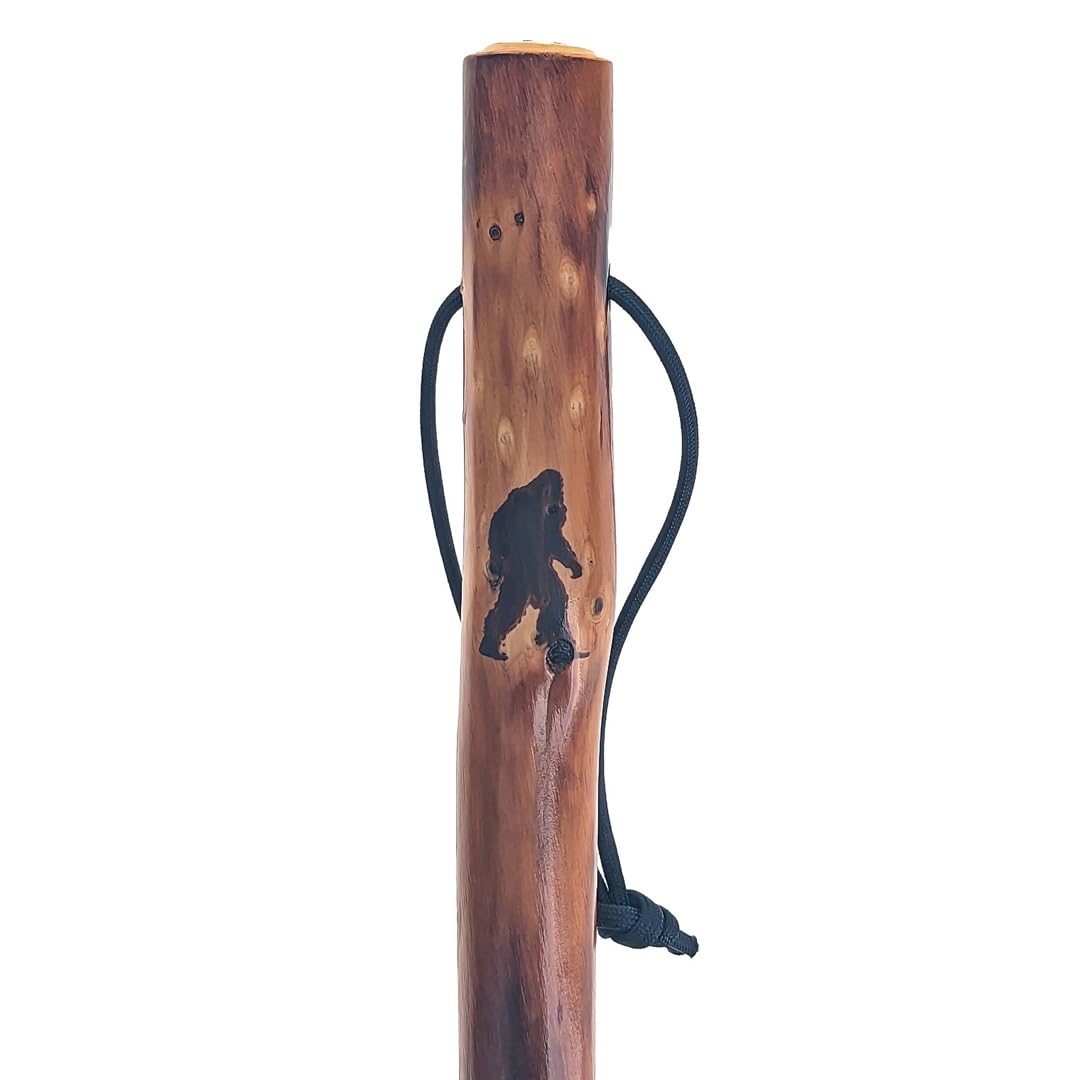 SE 55-Inch Bigfoot Stamped Hard Pine Hiking, Walking, Trekking Stick with Metal Reinforced Rubber Tip (WS628-55BP)