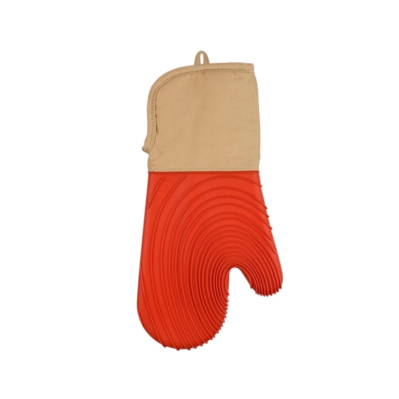 Silicone Cotton Heat Resistant Oven Mitts Kitchen Thickened Anti Scald Microwave Baking Gloves(Orange B4)