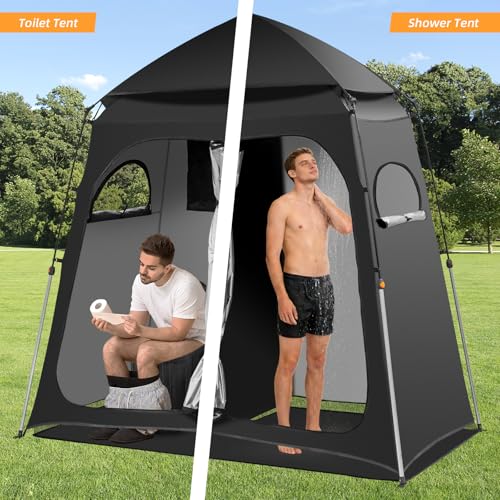 Camping Shower Tent, Pop Up Portable Outdoor Privacy Tent for Changing,Toilet,Bathroom miniatura 2