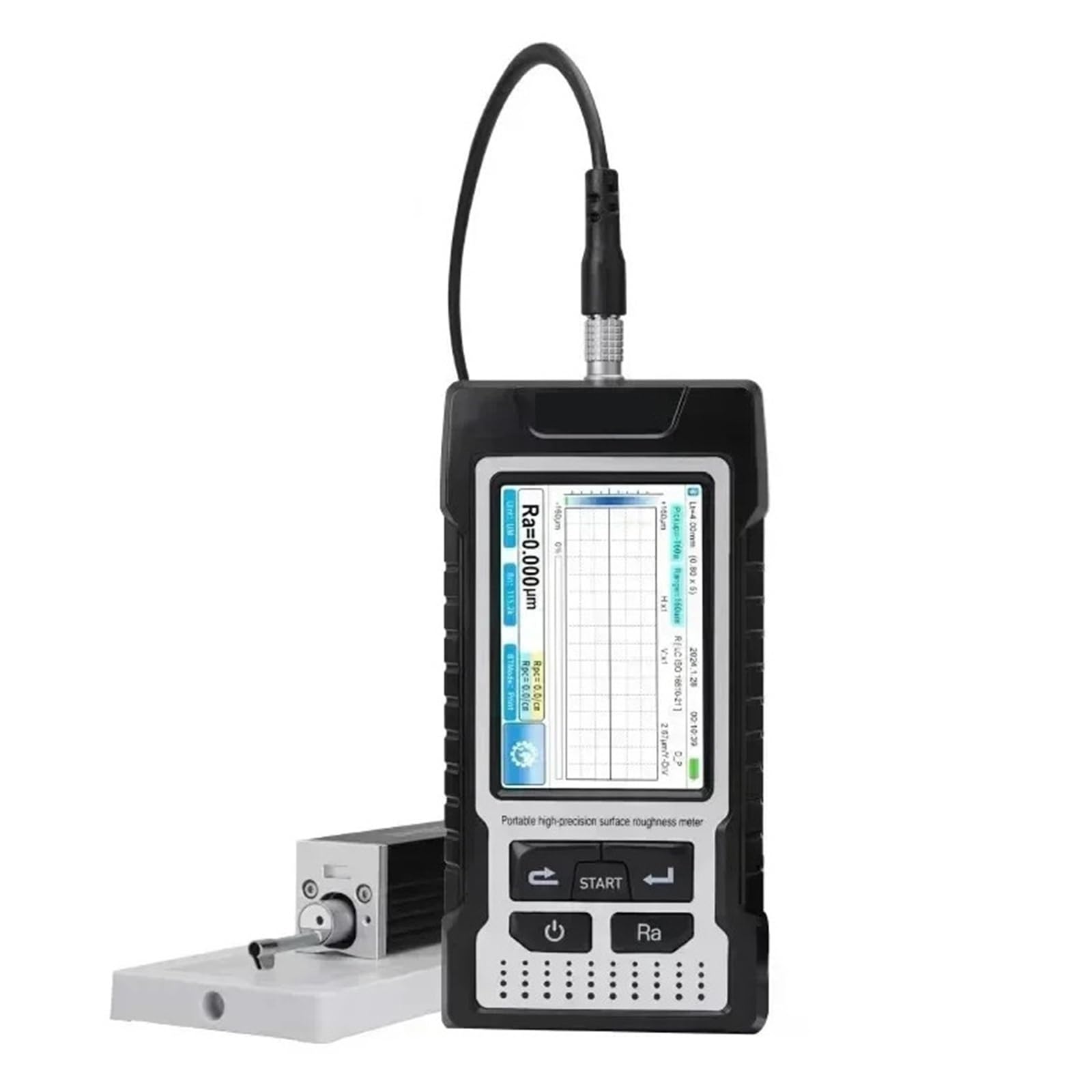 Precyzyjny cyfrowy tester chropowatości powierzchni o grubości 0,001um | Dotykowy wyświetlacz LCD sondy do drukarki danych o średnicy 160 μm