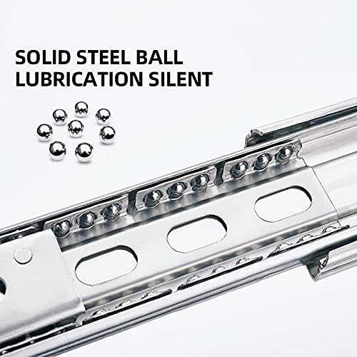 10 "-22" Szuflady Ze Stali Nierdzewnej, Amortyzowane Ciche Zamknięcie Trzech Sekcji Sliding Rails Meble Sprzęt(10inch)