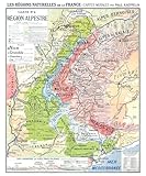 ✅ DIMENSIONS : 100 x 120 cm Carte Paul Kaeppelin 4 - REGION ALPESTRE - VILLES - 100 x 120 cm (reproduction ancienne carte scolaire) - Bâche 340 g/m²