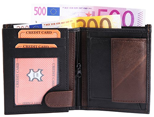 Preisvergleich Produktbild Monopol Herren Geldbörse aus Echtleder, 10 x 12 cm