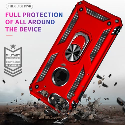Coque iPhone 7 Plus antichoc rouge robuste étui de protection rigide 8 Plus - 3