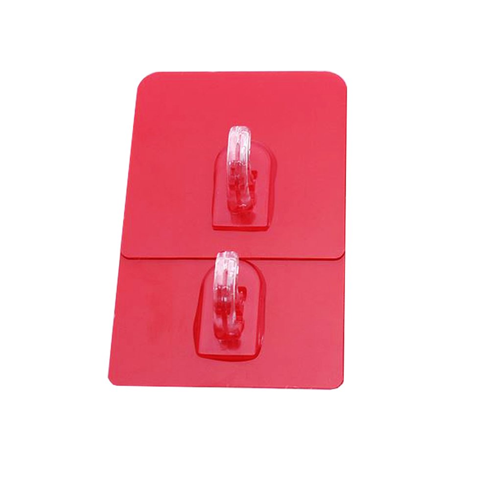 iModen Seamless Transparent Sticky Hooks for Bathroom and Kitchen (2 Pcs)