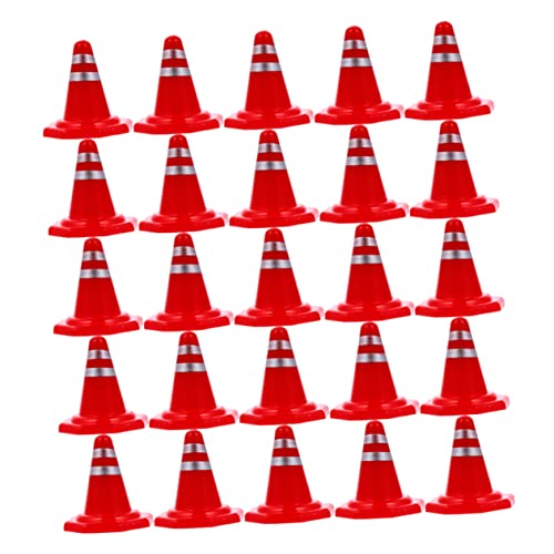 Abaodam 25pcs DIY Traffic Sign Models Simulation Roadblocks and Cone Signs for Sand Table Props for Playtime and Creative Road Scenes
