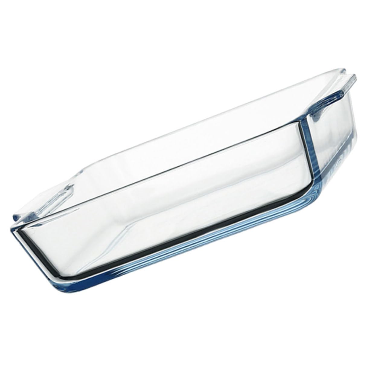 Amosfun Fuente de Vidrio para Hornear Doble Asa de 0.8l, Apta para Horno y Lavavajillas, Adecuado para Pasteles y Verduras Parrilla en Fiestas y Reuniones